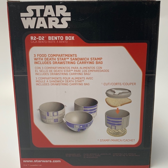 Star Wars R2-D2 Bento Box with Sandwich Stamp - Picture 3 of 7